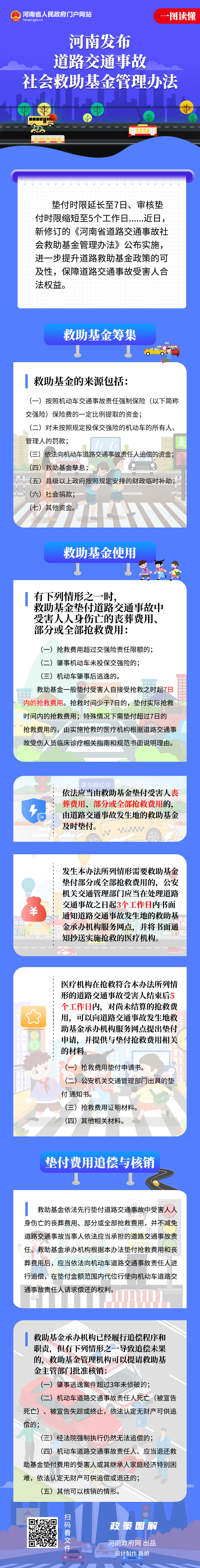 一图读懂丨河南发布道路交通事故社会救助基金管理办法